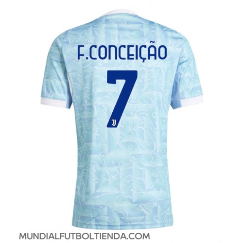 Camiseta Juventus Francisco Conceicao #7 Segunda Equipación Replica 2025-26 mangas cortas